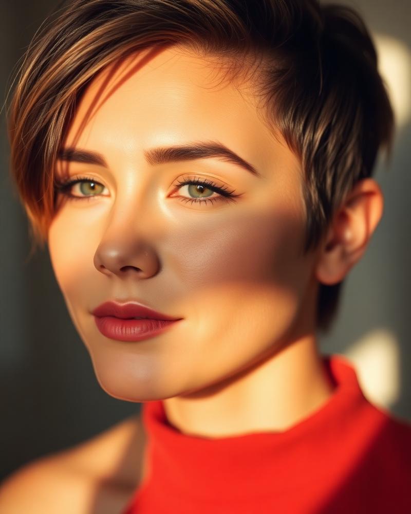 Retrato con corte moderno